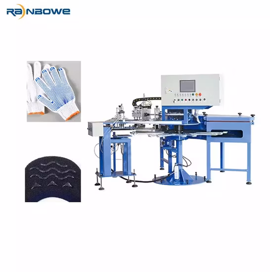 Punteggiatrice rotativa per guanti in PVC con controllo computerizzato